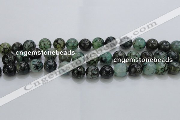 CAG7326 15.5 inches 16mm round dragon veins agate beads wholesale