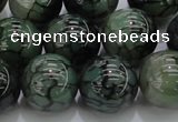 CAG7328 15.5 inches 18mm round dragon veins agate beads wholesale