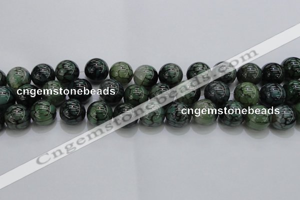 CAG7328 15.5 inches 18mm round dragon veins agate beads wholesale