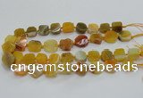 CAG7350 15.5 inches 14*15mm - 16*18mm octagonal dragon veins agate beads