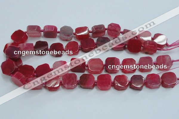 CAG7351 15.5 inches 14*15mm - 16*18mm octagonal dragon veins agate beads