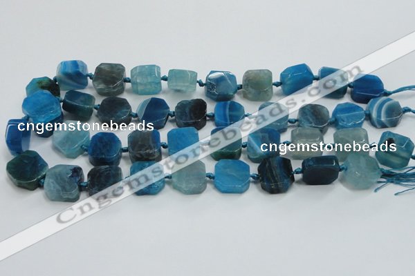 CAG7353 15.5 inches 14*15mm - 16*18mm octagonal dragon veins agate beads