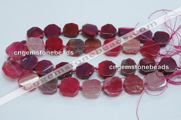 CAG7357 15.5 inches 18*20mm - 20*22mm octagonal dragon veins agate beads