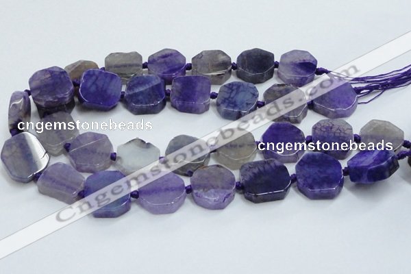 CAG7358 15.5 inches 18*20mm - 20*22mm octagonal dragon veins agate beads