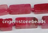 CAG7372 15.5 inches 8*20mm - 10*25mm cuboid dragon veins agate beads