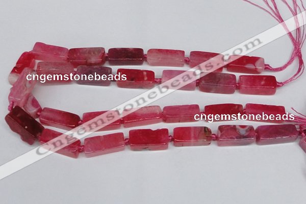 CAG7372 15.5 inches 8*20mm - 10*25mm cuboid dragon veins agate beads