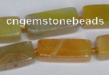 CAG7374 15.5 inches 8*20mm - 10*25mm cuboid dragon veins agate beads