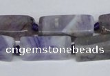 CAG7375 15.5 inches 8*20mm - 10*25mm cuboid dragon veins agate beads