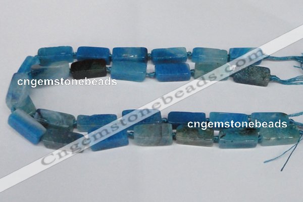 CAG7376 15.5 inches 8*20mm - 10*25mm cuboid dragon veins agate beads