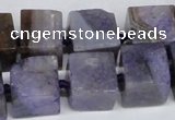 CAG7383 15.5 inches 11*12mm - 13*14mm cube dragon veins agate beads