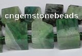 CAG7385 15.5 inches 11*12mm - 13*14mm cube dragon veins agate beads