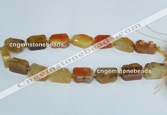 CAG7388 15.5 inches 15*20mm - 18*25mm freeform dragon veins agate beads