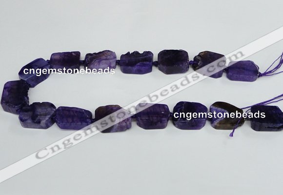 CAG7390 15.5 inches 15*20mm - 18*25mm freeform dragon veins agate beads