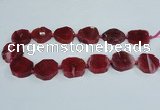 CAG7398 15.5 inches 25*25mm - 30*35mm freeform dragon veins agate beads