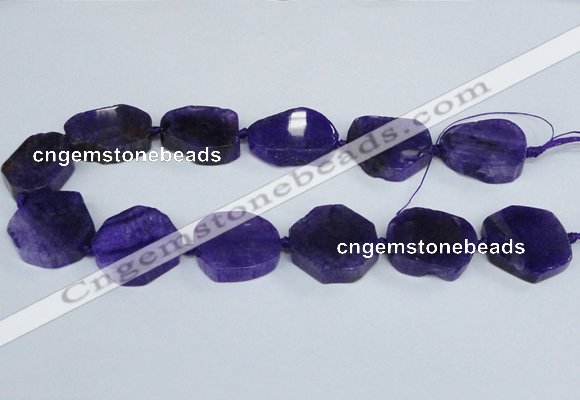 CAG7399 15.5 inches 25*25mm - 30*35mm freeform dragon veins agate beads