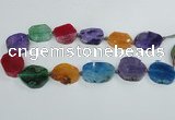 CAG7404 15.5 inches 22*25mm - 25*35mm freeform dragon veins agate beads