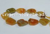 CAG7406 15.5 inches 25*35mm - 30*40mm freeform dragon veins agate beads