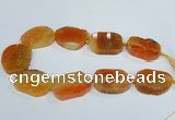 CAG7407 15.5 inches 30*40mm - 35*45mm freeform dragon veins agate beads