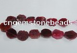 CAG7411 15.5 inches 25*27mm - 30*32mm freeform dragon veins agate beads