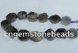 CAG7413 15.5 inches 25*27mm - 30*32mm freeform dragon veins agate beads