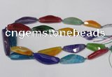 CAG7417 15.5 inches 16*35mm - 18*50mm dragon veins agate beads