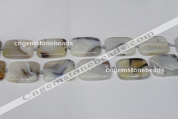 CAG7425 15.5 inches 25*35mm rectangle Montana agate beads