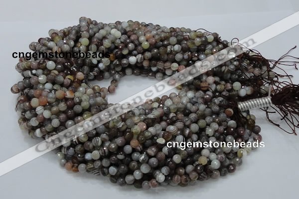 CAG743 15.5 inches 6mm faceted round botswana agate beads wholesale