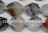 CAG7430 15.5 inches 13*15mm - 15*18mm faceted nuggets Montana agate beads