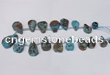 CAG7432 Top drilled 15*20mm - 20*35mm freeform ocean agate beads