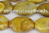 CAG7437 15.5 inches 20*30mm octagonal crazy lace agate beads