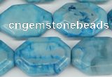 CAG7438 15.5 inches 20*30mm octagonal crazy lace agate beads