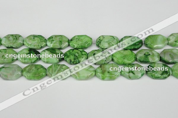 CAG7440 15.5 inches 20*30mm octagonal crazy lace agate beads