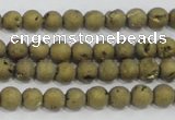 CAG7446 15.5 inches 6mm round plated druzy agate beads wholesale