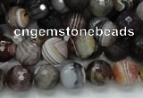 CAG745 15.5 inches 12mm faceted round botswana agate beads wholesale