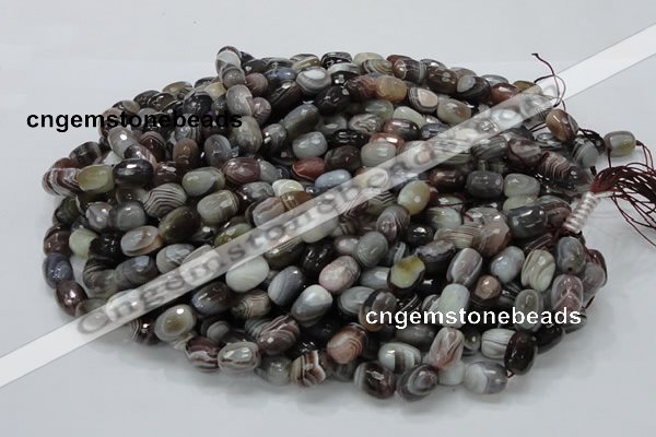 CAG747 15.5 inches 10*14mm faceted egg-shaped botswana agate beads