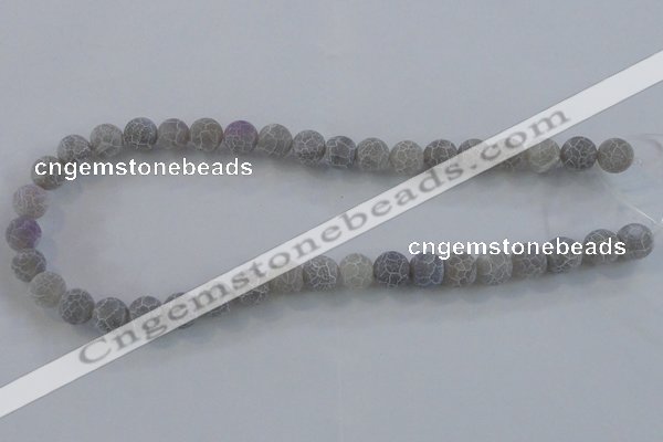 CAG7478 15.5 inches 4mm round frosted agate beads wholesale