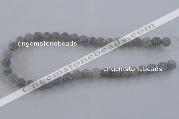 CAG7480 15.5 inches 8mm round frosted agate beads wholesale