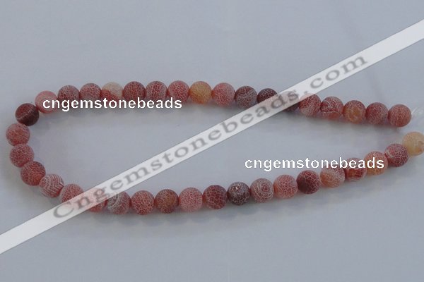 CAG7488 15.5 inches 8mm round frosted agate beads wholesale