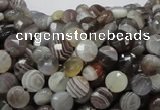 CAG749 15.5 inches 6mm faceted coin botswana agate beads wholesale