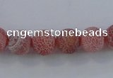 CAG7492 15.5 inches 16mm round frosted agate beads wholesale