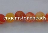 CAG7494 15.5 inches 4mm round frosted agate beads wholesale