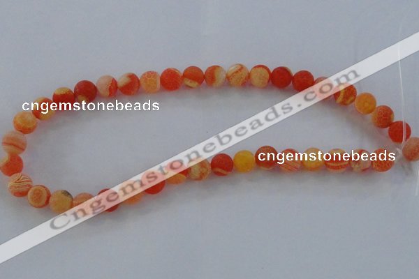 CAG7494 15.5 inches 4mm round frosted agate beads wholesale