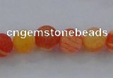 CAG7496 15.5 inches 8mm round frosted agate beads wholesale