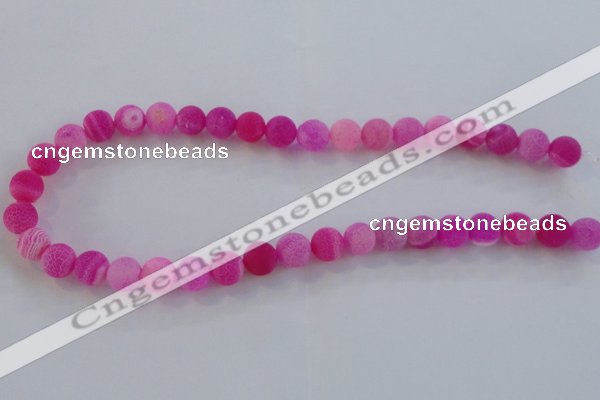 CAG7502 15.5 inches 4mm round frosted agate beads wholesale