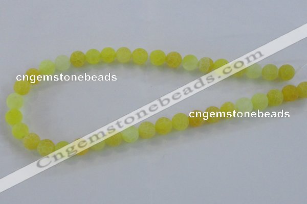 CAG7519 15.5 inches 6mm round frosted agate beads wholesale