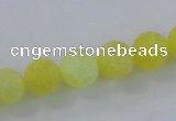 CAG7521 15.5 inches 10mm round frosted agate beads wholesale