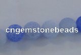 CAG7526 15.5 inches 4mm round frosted agate beads wholesale