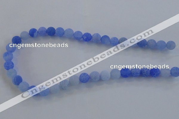 CAG7527 15.5 inches 6mm round frosted agate beads wholesale