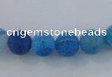 CAG7534 15.5 inches 4mm round frosted agate beads wholesale