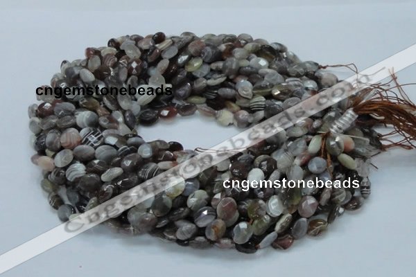 CAG754 15.5 inches 8*10mm faceted oval botswana agate beads